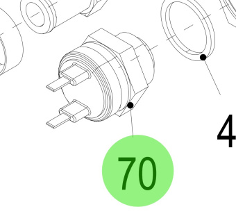Steyr 2178771-0 - Thermal Switch for Heating Pump on Steyr Engines