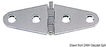 Osculati 38.467.89 - Hinge Mirror Polished SS 101x38 mm