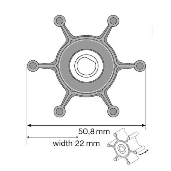 Johnson Pump 09-824P-9 - Nitrile Flexible Impeller Kit for F4 and F38 Pumps