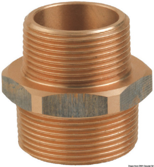 Osculati 17.564.11 - Guidi bronze M-M double nipple 3 x 2"1/2