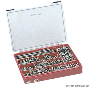 Osculati A2 Stainless Steel Large Fastener Assortment Box, 2000 pcs - 37.300.05