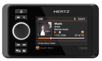 Hertz CAPRI DAB+ - DAB+/FM/USB/BT/NMEA2000 4x70 Watt, 4 Zones