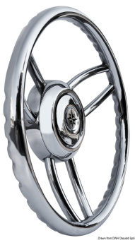 Osculati 45.169.00 - Blitz Steering Wheel with Stainless Steel Outer Ring