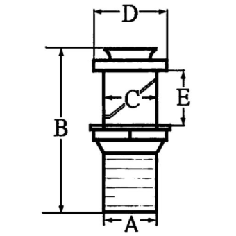 Allpa Stainless Steel Skin Fitting For Exhaust With Allpa Stainless Steel Non-return Valve, Ø76mm