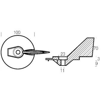 E. Polipodio Zinc Fin For Yamaha Engine 130/205/230/260 HP