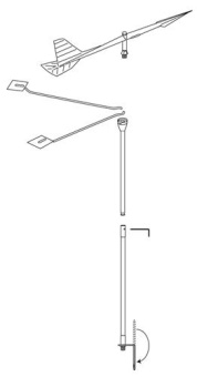 Scout Antenna KM-4 Fiberglass VHF 1m 3dB Windex Prepared
