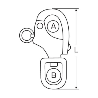 Belship 721411 - 316 Stainless Steel Snap Shackle with Swivel 68mm (5 pcs)