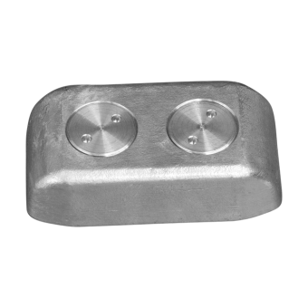 Tecnoseal MMI Zinc Oval Hull Anode without Insert with Zinc Plugs 150x80x40 mm