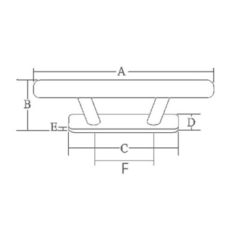 Marine Town Stainless Steel Cleat With Two Studs 290 mm