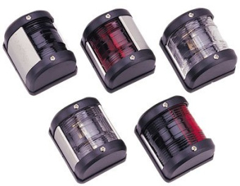 Allpa LED Navigation Light, All Round Light, 12v, LED 0,54w, White Plastic Housing With Clear Lens
