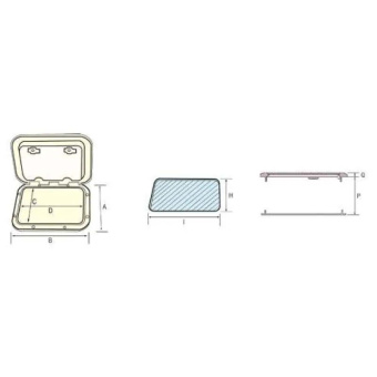 Nuova Rade 44445 - Euro 2 Hatch, 480x480mm, White