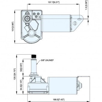 TMC Wiper 12V. For Bulkheads of 3 mm to 38 mm