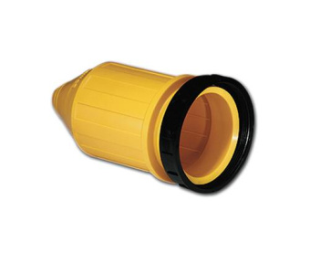 Marinco 50A Weatherproof Cover With Threaded Sealing Ring Yellow