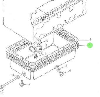 Nanni Diesel 970301947 - Engine Oil Pan for 4.190HE Engines