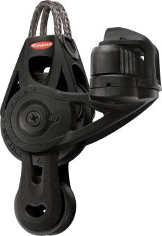 Ronstan RF45521 Series 40 Ball Bearing Orbit Block, Fiddle with Cleat and Dyneema Link Head
