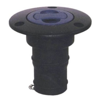 Water Deck Filler Ø35/38 mm - Black - Blue Plug