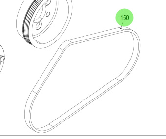 Steyr 2181176-0 - V-Ribbed Belt 4PK820 L=820