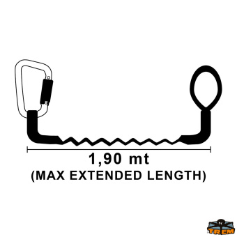 Trem B1423101 - Elastic Safety Line Segura Static With 1 Snap Hook