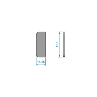 Roca 440354 - Stainless Steel Hinge Cover Cap, 15.25 x 41.5mm