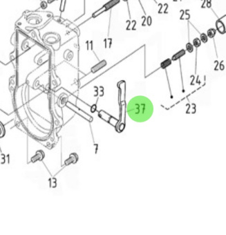 Nanni Diesel 970310903 - Lever Assembly for Engine Control Linkages