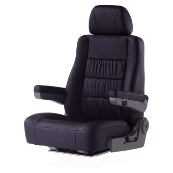 Helmsman's Seat San Diego Black Leather Without Base