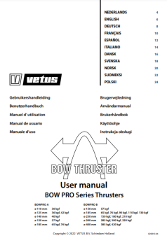 Vetus 020810.04 - User Manual 30W PRO Thrusters R01 2021-06