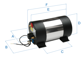 Johnson Pump 56-47456-03 - Stainless Steel Boat Boiler 'AquaH', 500W/30l, Round Model, Weight 11.5kg