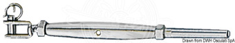 Osculati AISI 316 Rigging Screws with Fixed Jaw and Press-Fitting Terminal