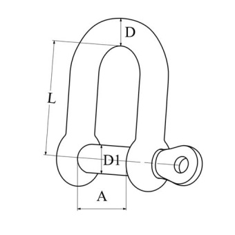Hollex D-Shackle Forged 10mm Eye Bolt With Safety Pin Stainless Steel 316