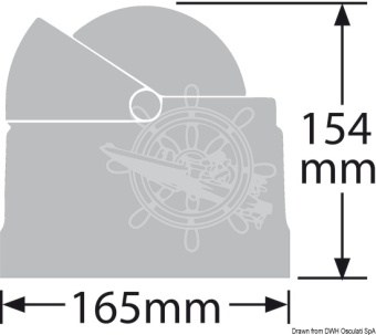 Osculati 25.084.51 - RITCHIE Wheelmark External Compass 4"1/2 Black/Bla