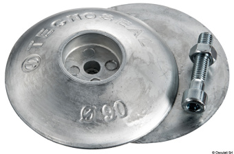 Rudder Blade Zinc Anode Ø90 mm 500 g (per Pair) - Osculati 43.605.00