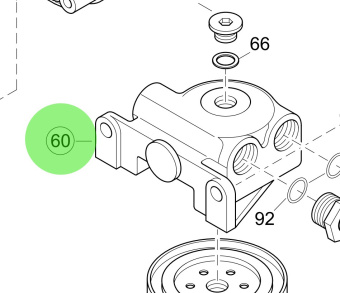 Steyr Z002032-2 - Oil Filter and Cover Assembly for M160068 Engines