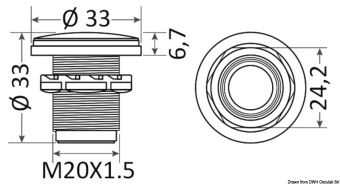 Osculati 13.183.13 - LED courtesy light recess mounting blue