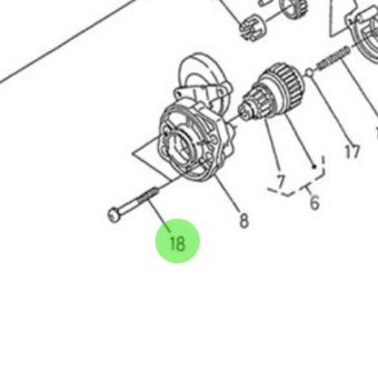 Nanni Diesel 970313097 - Starter Motor Bolt for N4 Series Engines