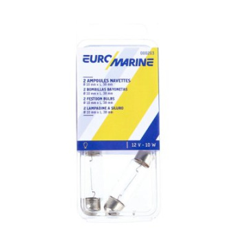Euromarine Festoon 10 X 38 - 12V - 10W - Set Of 2