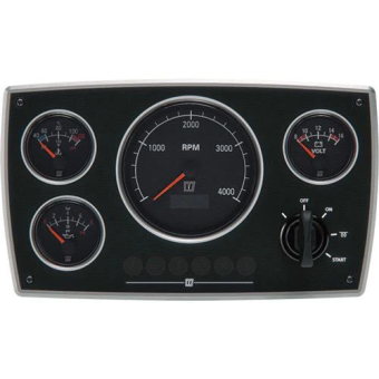 Vetus MPA34CANBS2 - Dashboard MPA34 CAN, 12V, 4 instruments (0-4000 rpm), Black Dial