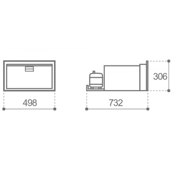 Vitrifrigo 0402-0309 - DW35 OCX2 RFX Drawer Refrigerator