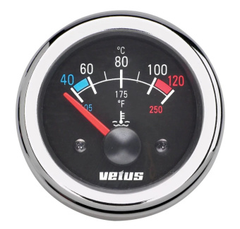 Vetus TEMP12B - Vetus Temperaturanzeige, schwarz, 12 Volt