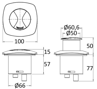 Osculati 11.053.05 - Borea push up LED navigation light for hulls up to 20 m