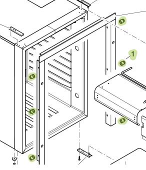 Isotherm SDF00086AB - Rubber Bumper Set (6 pcs) for Inox Frame for Cruise CR130 Clean Touch Fridge