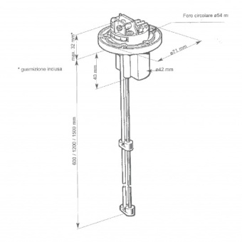 VDO Adjustable Capacitive Sensor Clear Water 80-600 mm