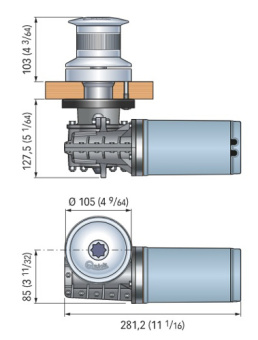 Quick Tumbler Capstan 500W/12V