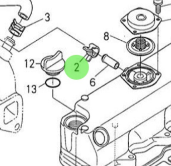 Nanni Diesel 970313185 - Hose Clamp for Cylinder Head Cover