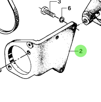 Bukh 000E2365 - Starter Bracket for DV24RME, DV29RME, and DV32 Engines