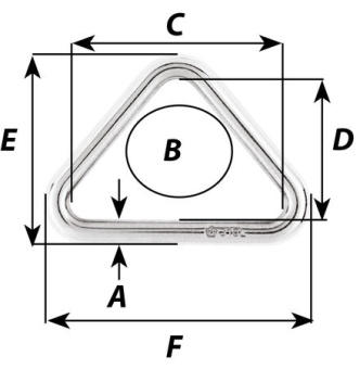 Wichard 6731 - Triangle Stainless Steel 4 x 30 mm