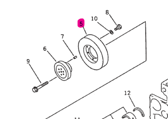 Northern Lights 6211-32-8200 - Damper Assembly (uses separate spacer #6) Late Production 