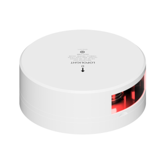 Lopolight 301-009-WH-UL - Navigation Light 2NM 112,5° Red, Port, White Ceramic Coated, UL