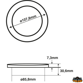 Trem L4400604 - Recessed Waterproof LED Ceiling Light