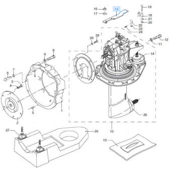 Vetus STM1851 - Support for Hurth/HBW Gearbox