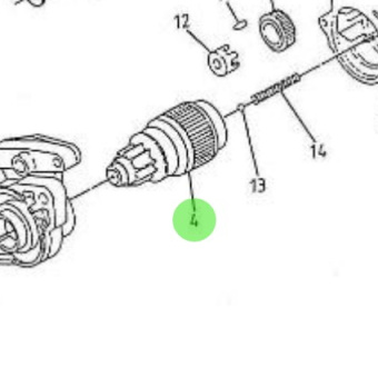 Nanni Diesel 970517305 - Starter Pinion for 3.100HE 4.110HE and 4.150HE Engines